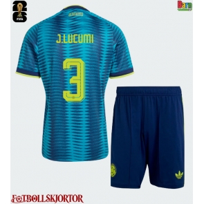 Colombia Jhon Lucumi #3 Borta Kläder Barn VM 2026 Kortärmad (+ Korta byxor)